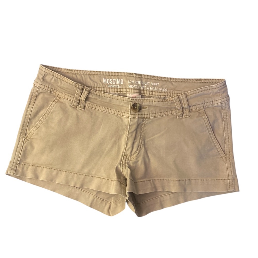 Mossimo Supply Co. Women's Low Rise Khaki Shorts GUC 4